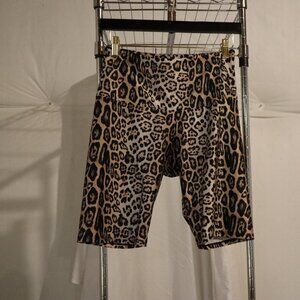 Free People & Onzie Leopard Biker Shorts M/L